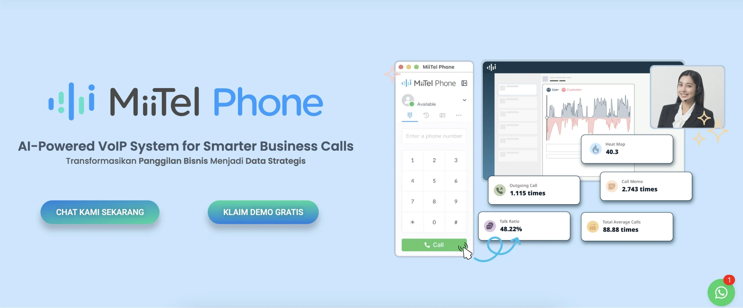 miitel phone aplikasi customer service terbaik